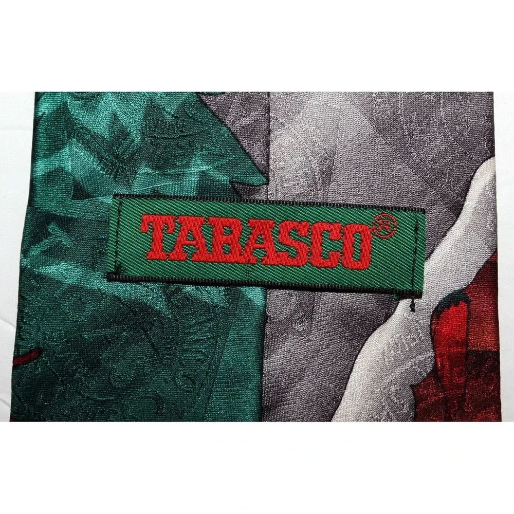 Tabasco Men's Tabasco Pepper Sauce Santa Peppers‎ Silk Neck Tie